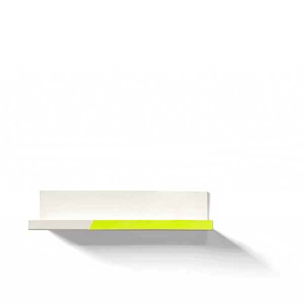 Metal magnetic photo ledge - white