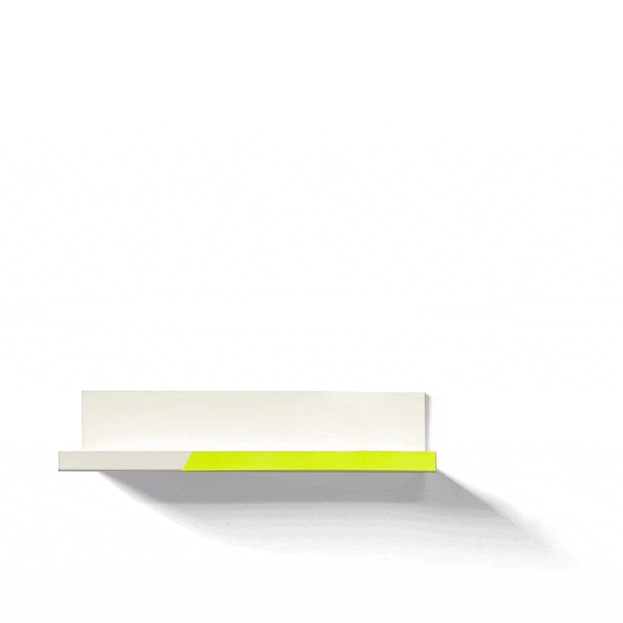 Metal magnetic photo ledge - white