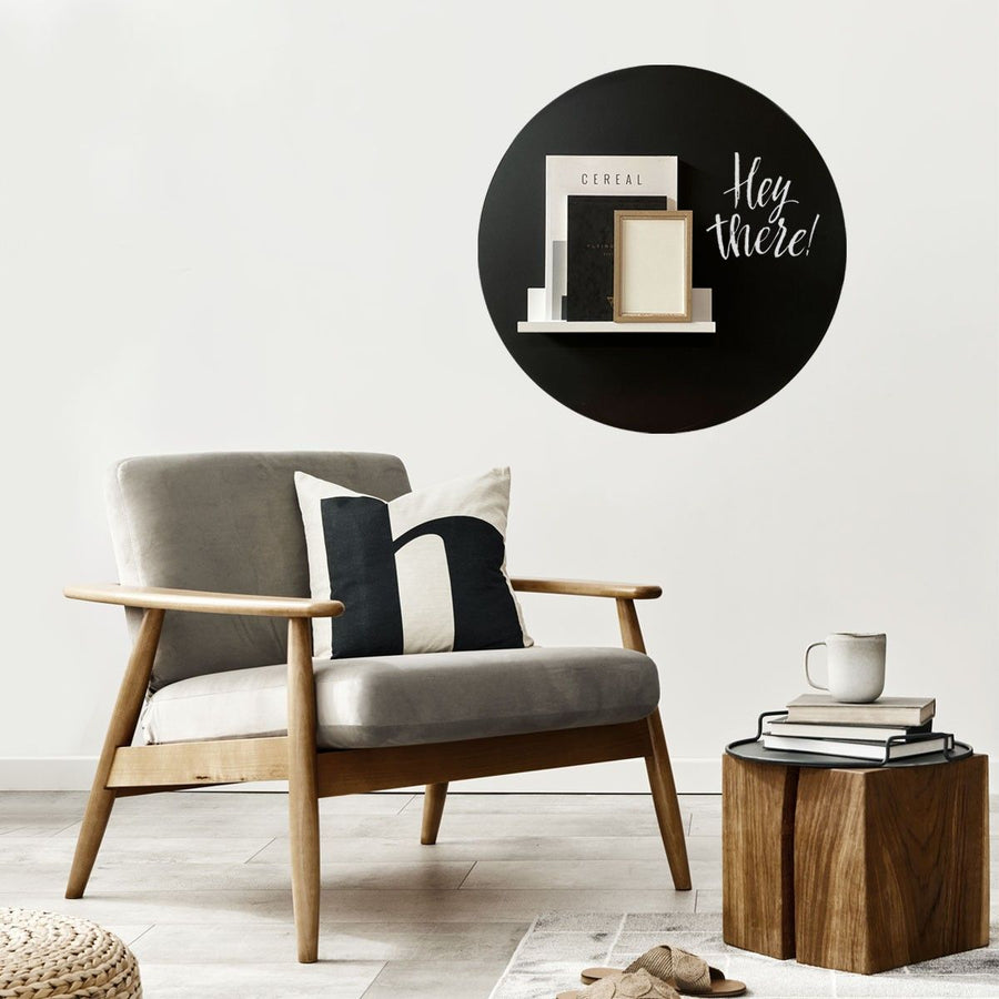 Metal magnetic photo ledge - white