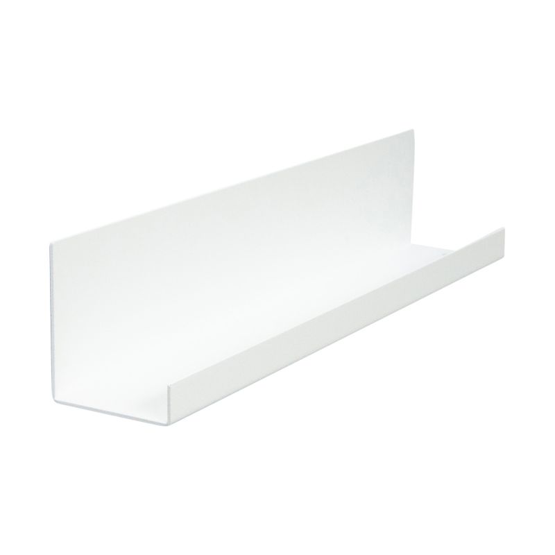 Metal magnetic photo ledge - white