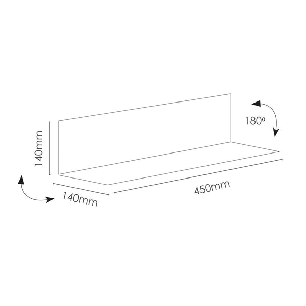 Magnetic sturdy shelf – black