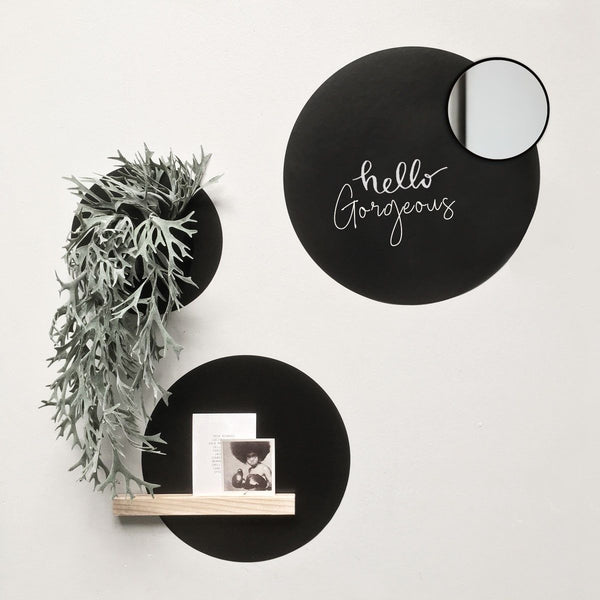 Chalkboard magnetic  sticker  3 circles