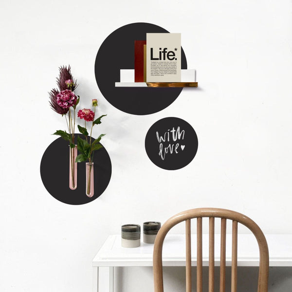 Chalkboard magnetic  sticker  3 circles