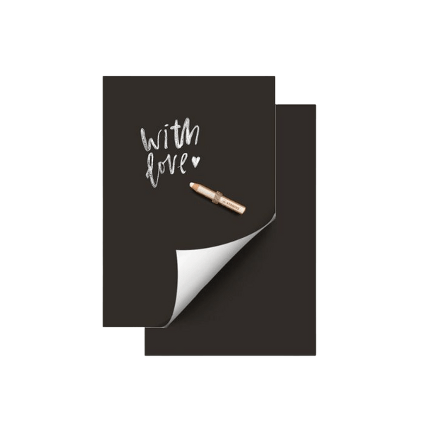 Chalkboard magnetic sticker  / rectangle - A3 / 2x sheets