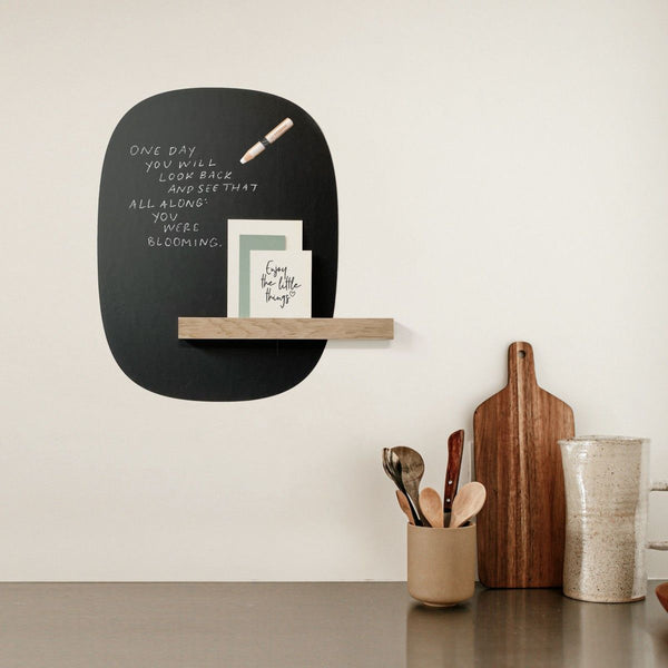 Chalkboard sticker + shelf 30 + multipencil + penholder