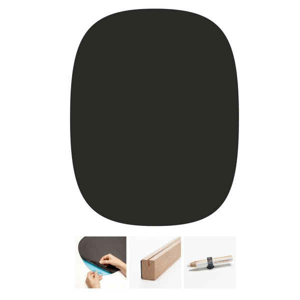 Chalkboard sticker + shelf 30 + multipencil + penholder