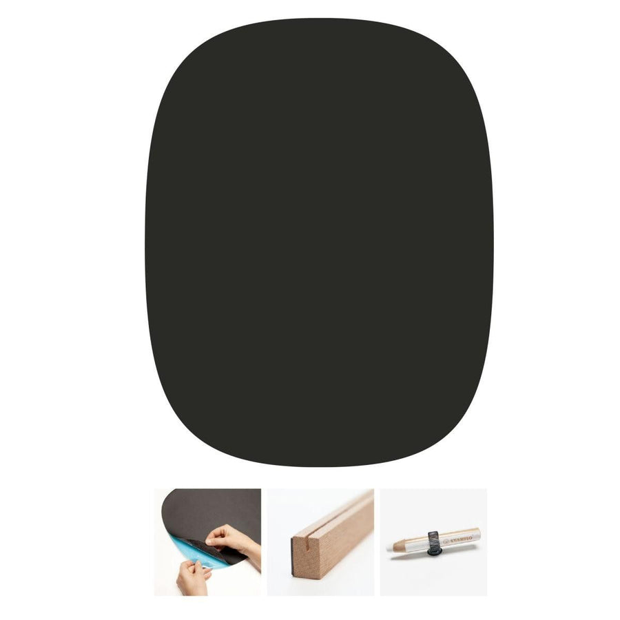 Chalkboard sticker + shelf 30 + multipencil + penholder