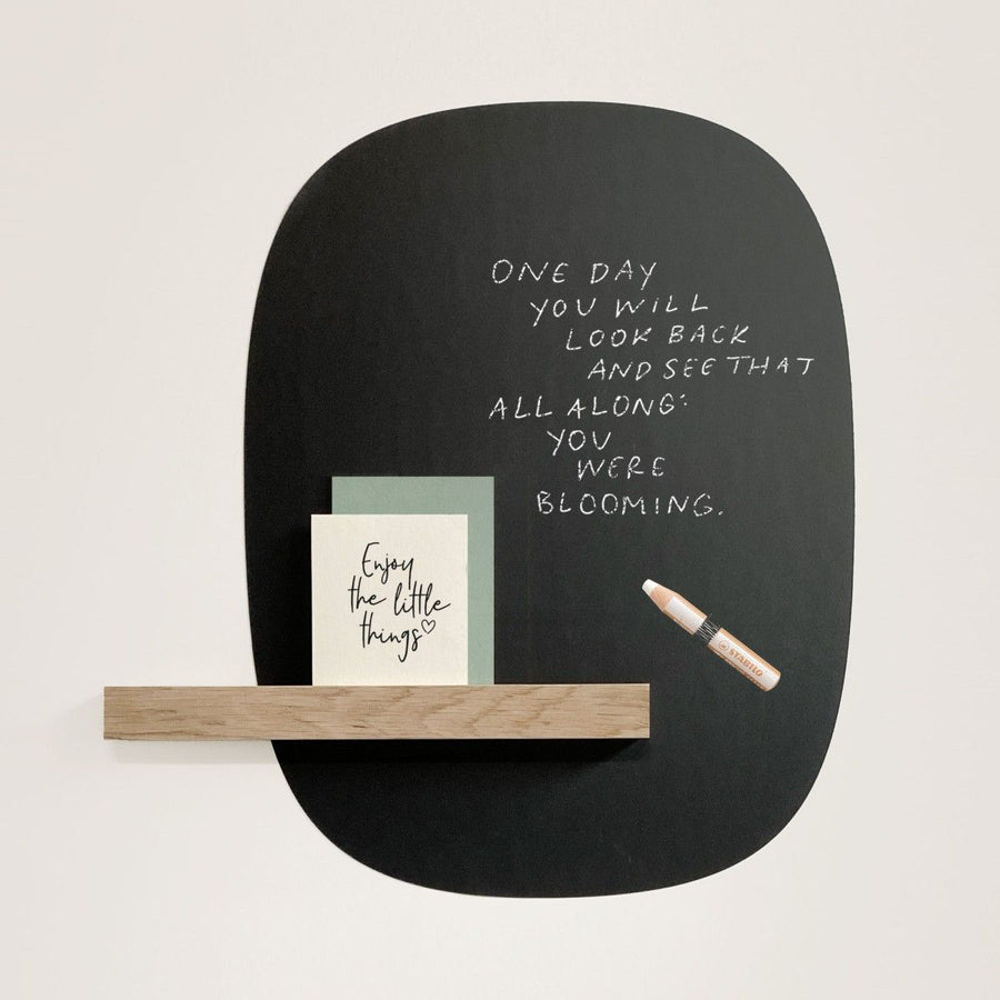 Chalkboard sticker + shelf 30 + multipencil + penholder