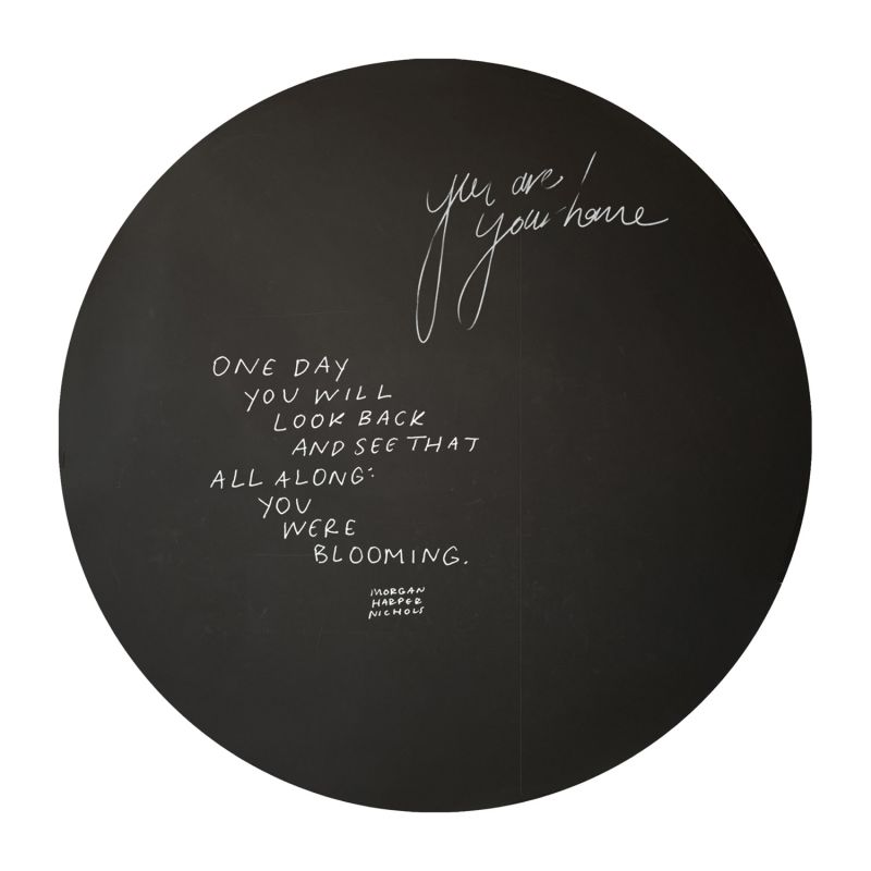 Magnetic wallpaper circle - chalkboard