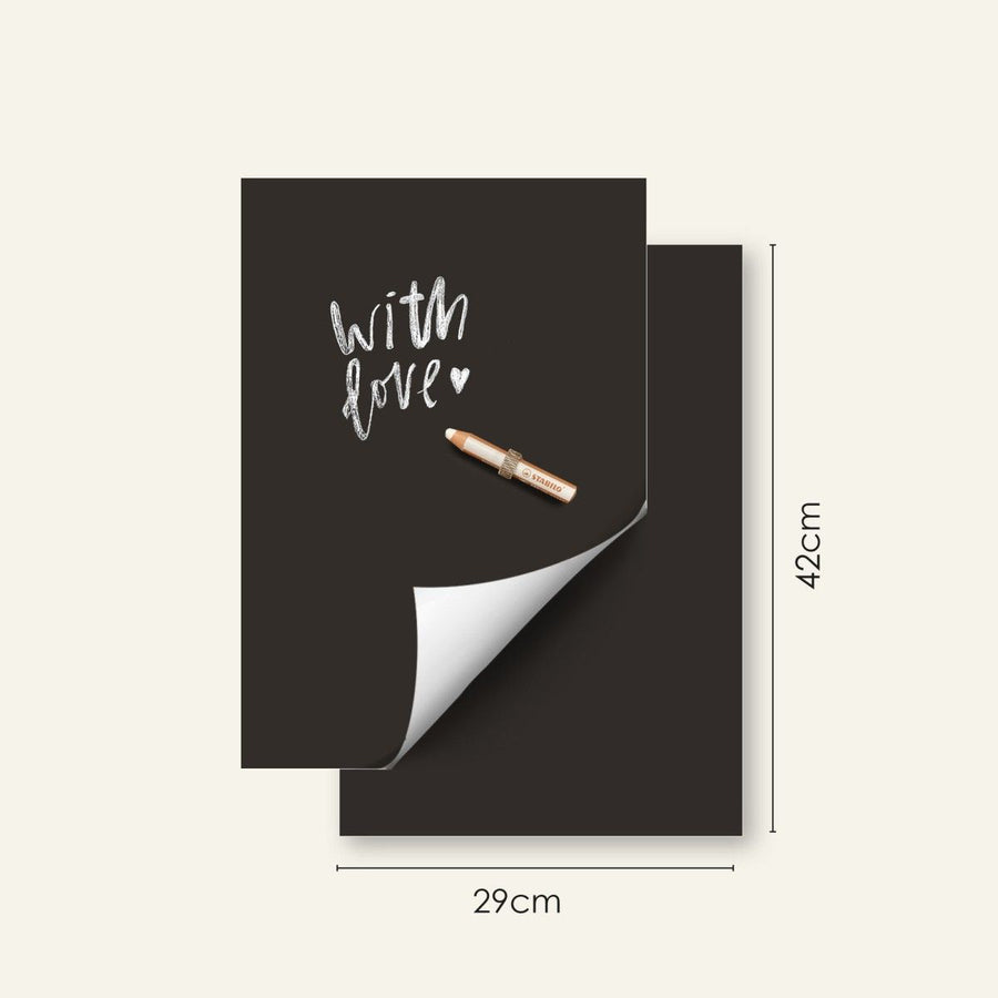 Chalkboard magnetic sticker  / rectangle - A3 / 2x sheets