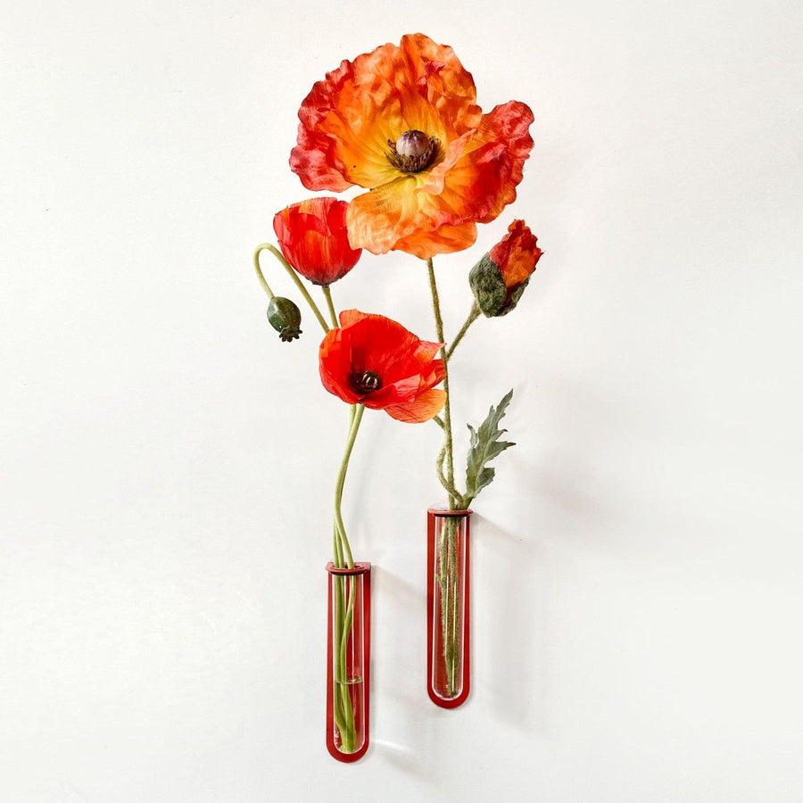 Wandvaasje magnetisch S rood