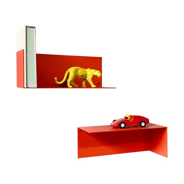 Metal magnetic shelf - red - Medium