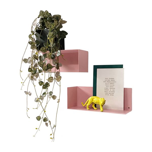 Metal magnetic shelf - pink - Medium
