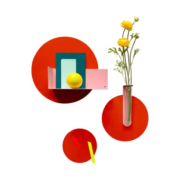 Magnetic sticker - 3 circles / red