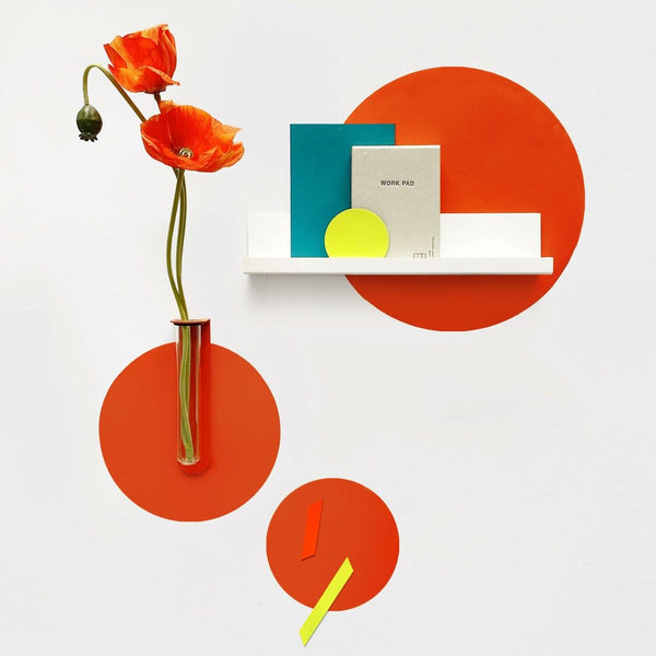 Magnetic sticker - 3 circles / red
