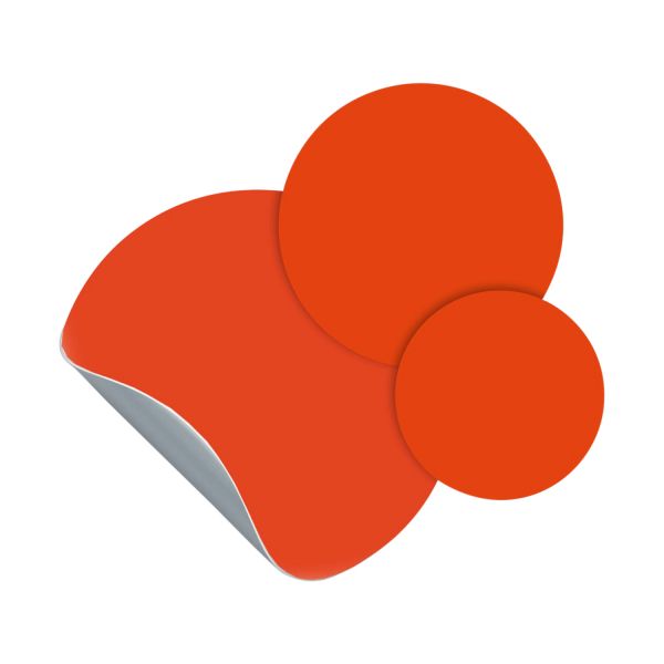 Magnetic sticker - 3 circles / red