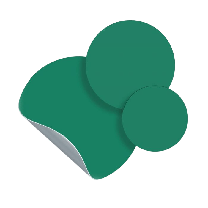 Magnetic sticker - 3 circles / forest green