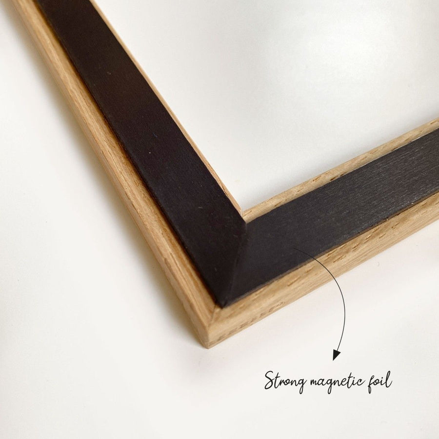 Magnetic wooden frame A3
