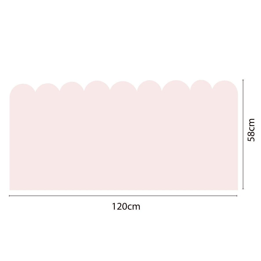 Magnetic sticker / scalloped edge / light pink