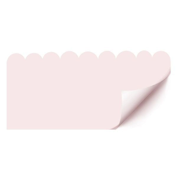 Magnetic sticker / scalloped edge / light pink