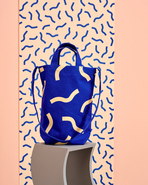 Luxury cotton bag- Noortje de Keijzer - Cobalt - 28x12x34+2,5 cm