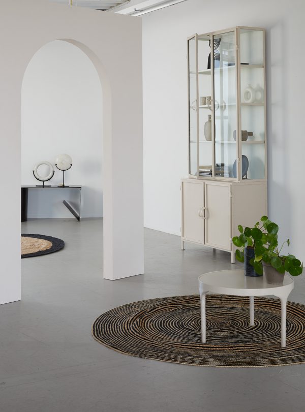 Vitrinekast Detroit 4-deurs zand