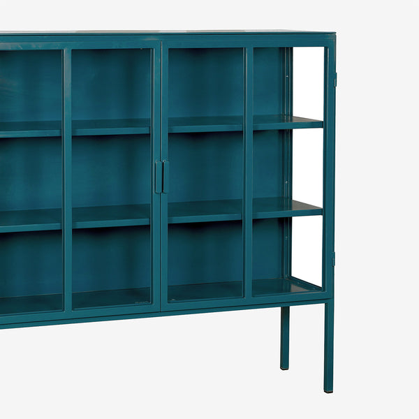 Vitrinekast Kentucky diepblauw