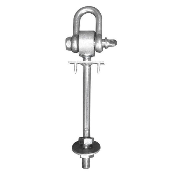 schommelhaak Gelagerde harpsluiting Totale lengte 225mm - Lengte tot plaat 140mm, met borgmoer