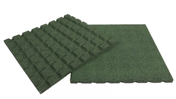Rubberen tegel groen, 50x50 cm, dikte 25mm,