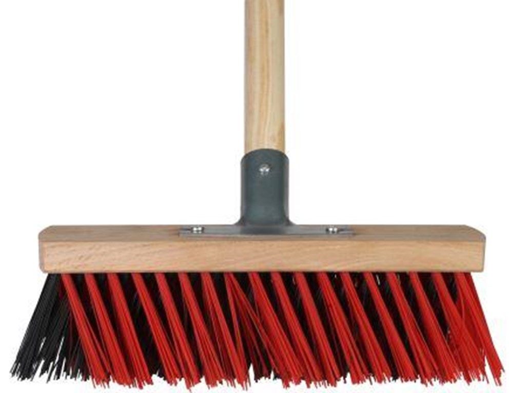 X-bezem buiten 30 cm rood/zwart los