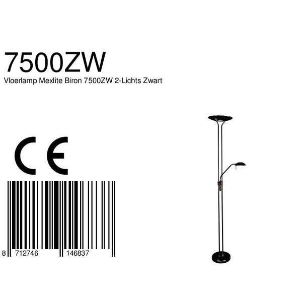 Vloerlamp Biron 7500ZW Zwart