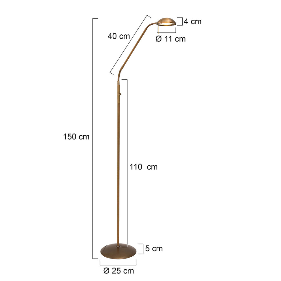 Vloerlamp Biron 7501BR brons