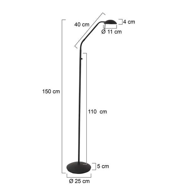 Vloerlamp Biron 7501ZW Zwart