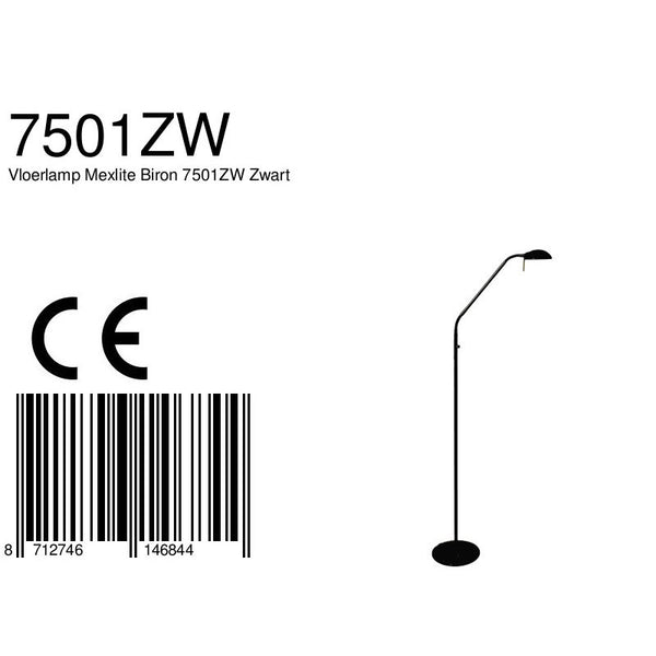 Vloerlamp Biron 7501ZW Zwart