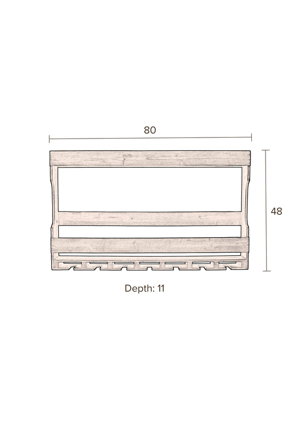 Wandplank Tres (set van 4)
