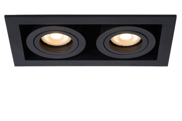 Inbouwspot 2xGU10 Zwart