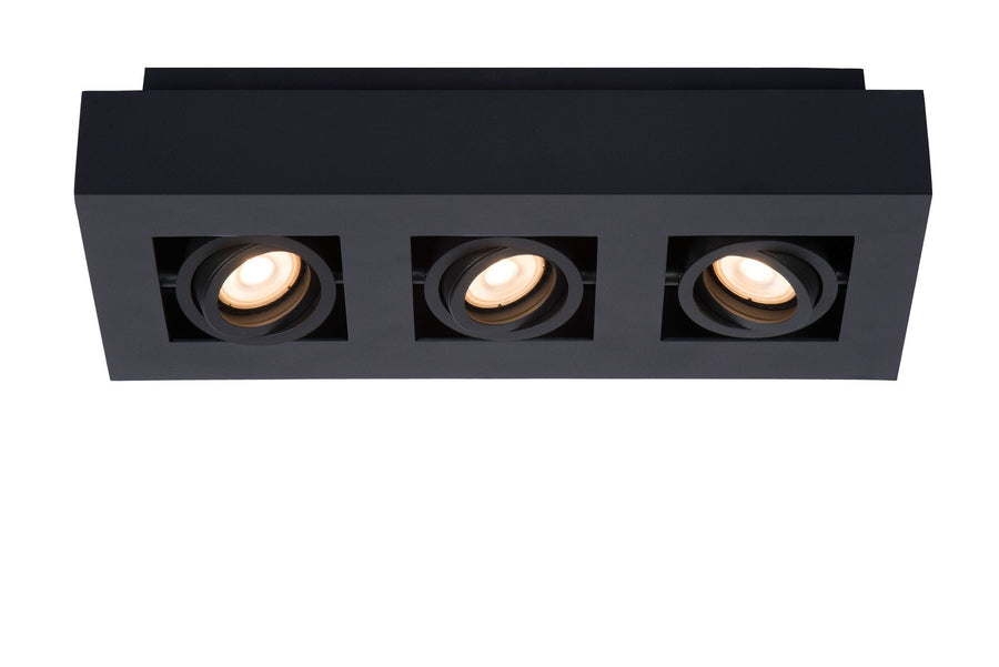 Plafondspot LED Dim to warm GU10 3x5W 2200K/3000K Zwart