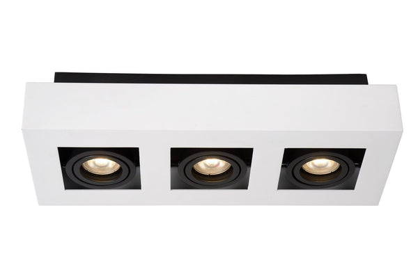 Plafondspot LED Dim to warm GU10 3x5W 2200K/3000K Wit