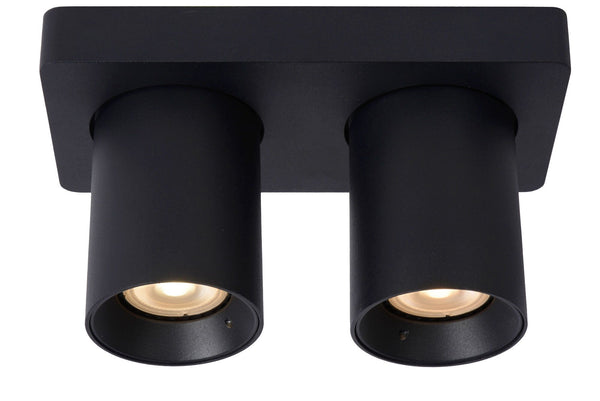 Plafondspot LED Dim to warm GU10 2x5W 2200K/3000K Zwart