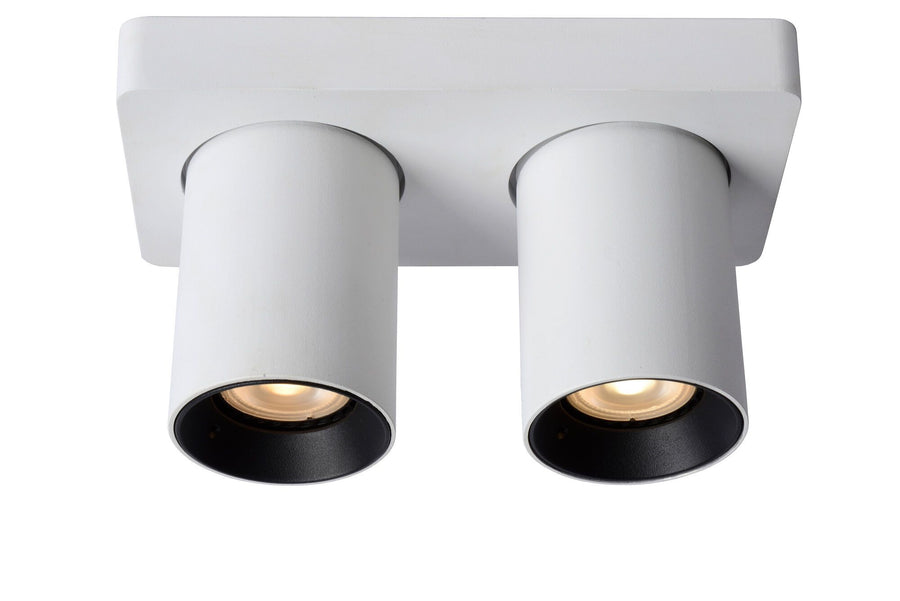 Plafondspot LED Dim to warm GU10 2x5W 2200K/3000K Wit