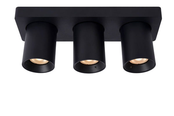 Plafondspot LED Dim to warm GU10 3x5W 2200K/3000K Zwart