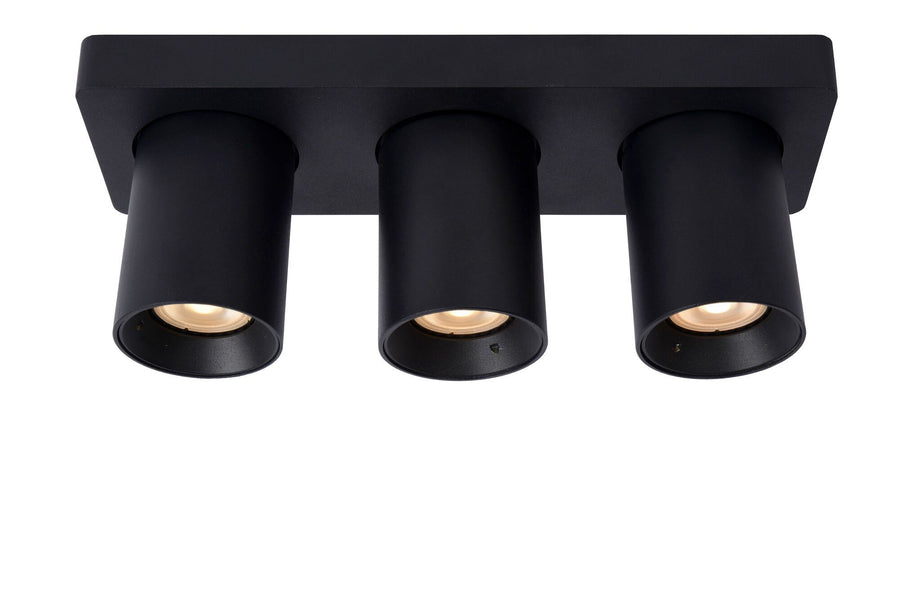 Plafondspot LED Dim to warm GU10 3x5W 2200K/3000K Zwart