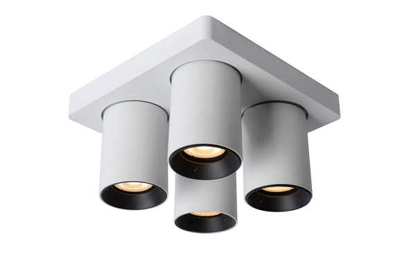 Plafondspot LED Dim to warm GU10 4x5W 2200K/3000K Wit