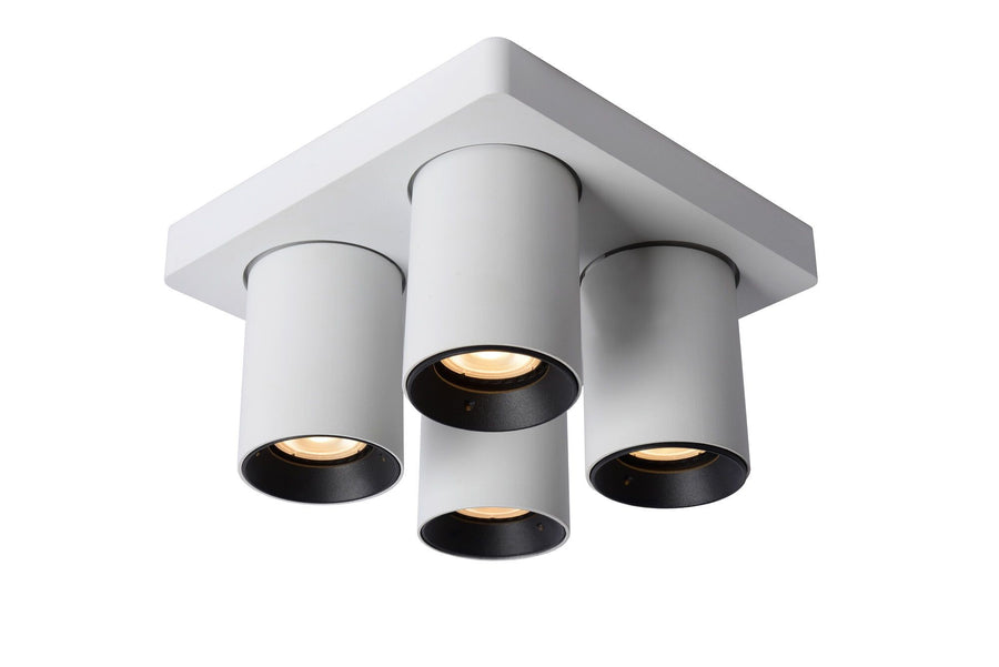 Plafondspot LED Dim to warm GU10 4x5W 2200K/3000K Wit