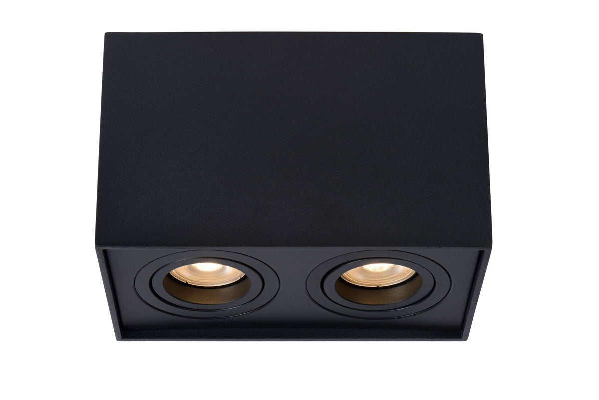 Plafondspot 2xGU10 Zwart