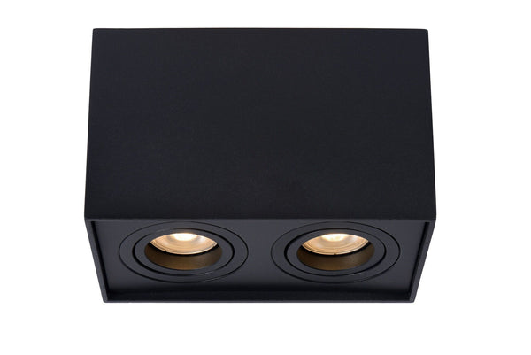 Plafondspot 2xGU10 Zwart