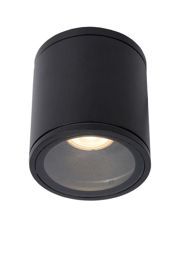 Plafondspot Badkamer Ø 9 cm 1xGU10 IP65 Zwart
