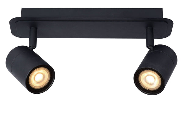 Plafondspot Badkamer LED Dimb. GU10 2x5W 3000K IP44 Zwart