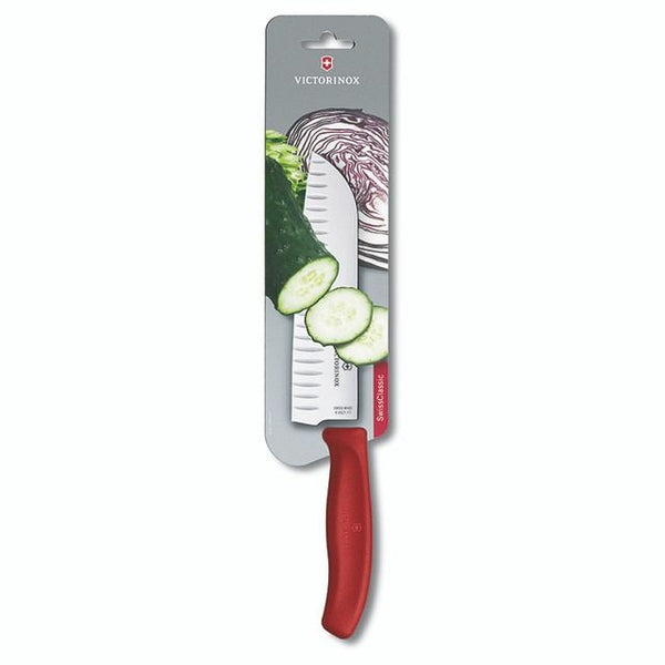 Santokumes, Victorinox, Swiss Classic, rood, Fibrox, bl
