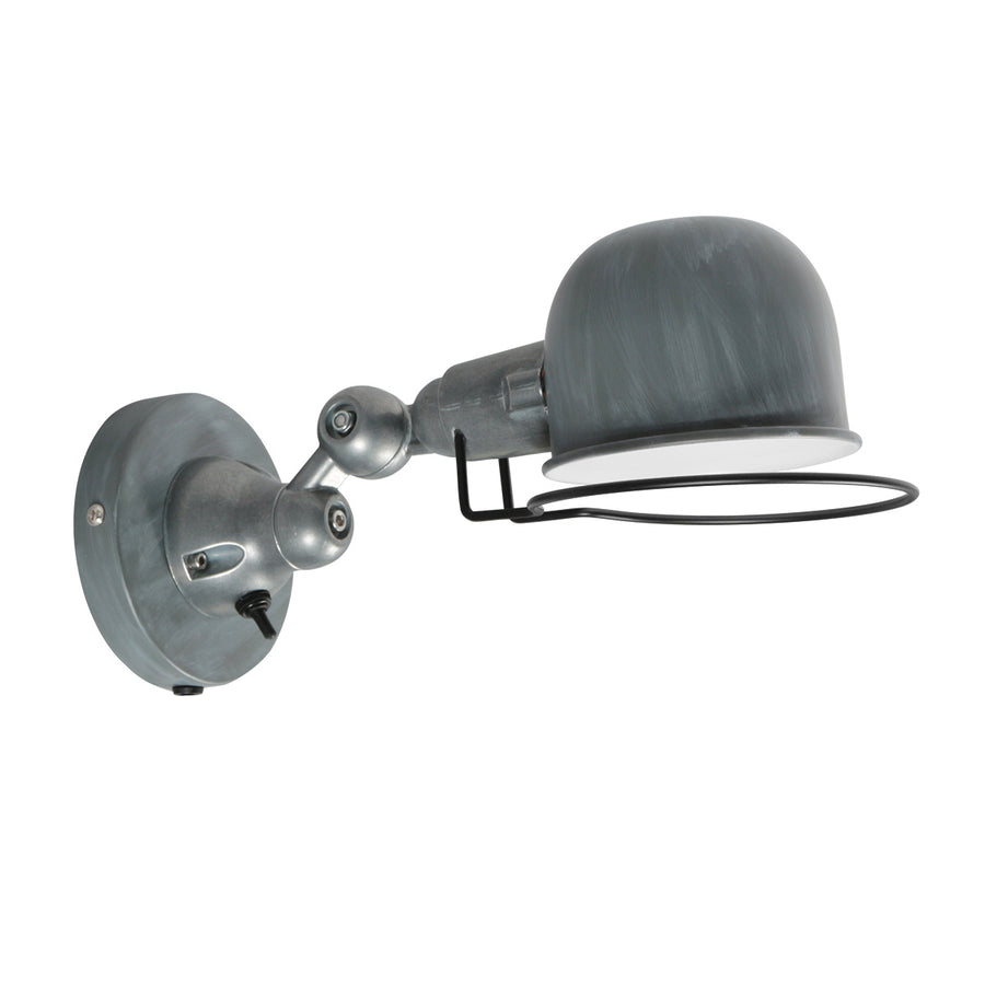 Grijze wandlamp davin 7657gr, verstelbare e14 leeslamp